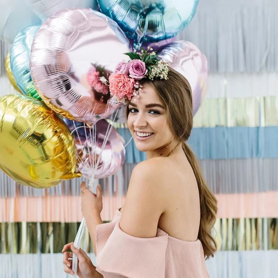 

Шарики круглые однотонные металлические, 18 дюймов, 10 шт.
