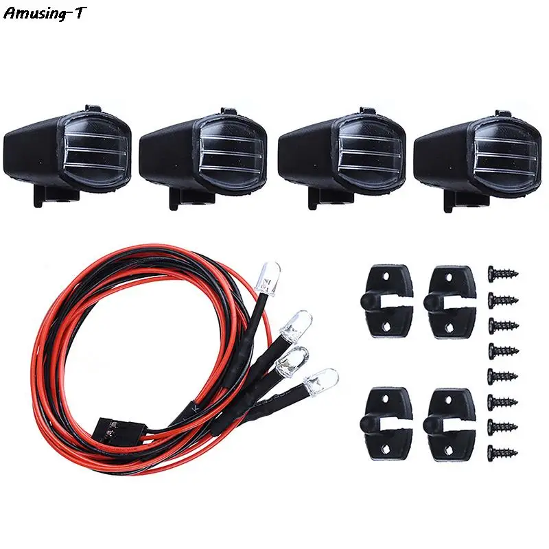 

4 pcs/Set Led Spotlight Roof Light Lampshade For 1/10 Rc Crawler Car Axial Scx10