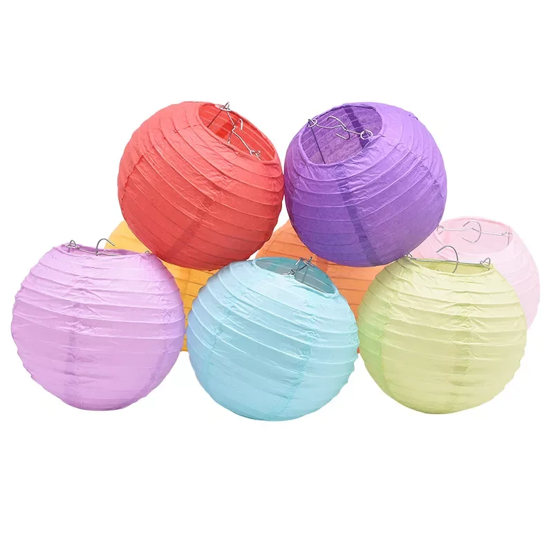 

4-12inch Round Chinese Paper Lanterns Hanging Lantern Ball for Wedding Birthday Party Decoration Supplies Baby Shower Favors