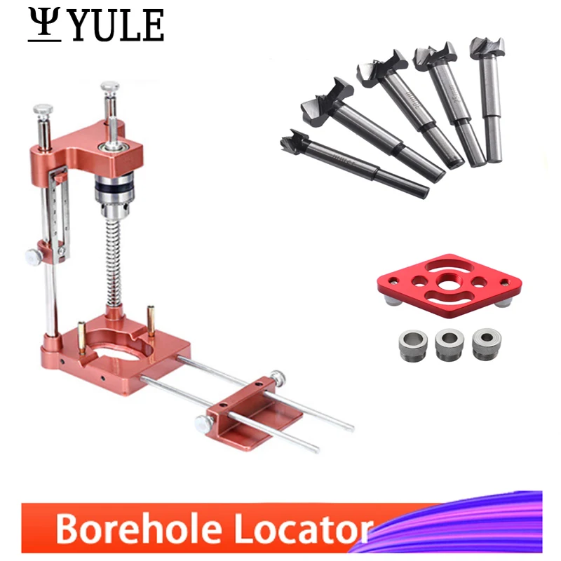 

DIY Bor Locator Bor Pukulan Locator Panduan Bor Perlengkapan Aluminium Paduan Pengeboran Locator Woodworking Alat