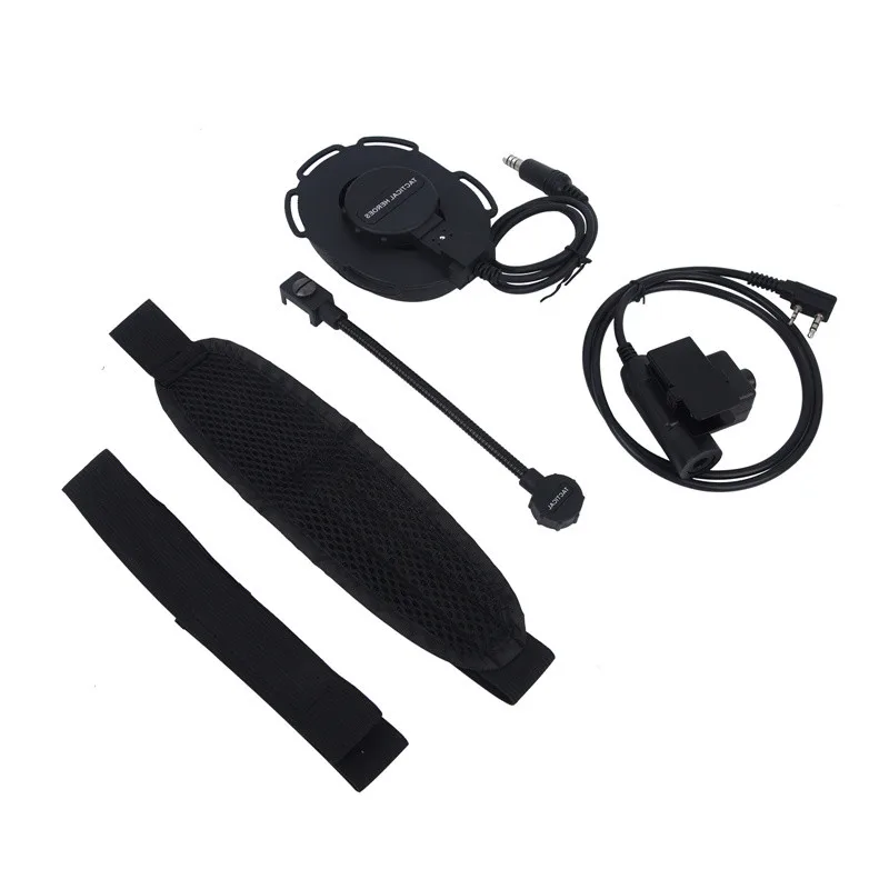 Tactical Earmuff Walkie Talkie Headset Banded u94 PTT Mic 2 Pin for RT22 RT21 H-777 Baofeng UV-5R 888S pxton Walkie Talkie 2 Way