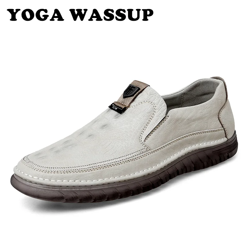 Мужская кожаная обувь YOGA WASSUP удобная повседневная Уличная Высококачественная