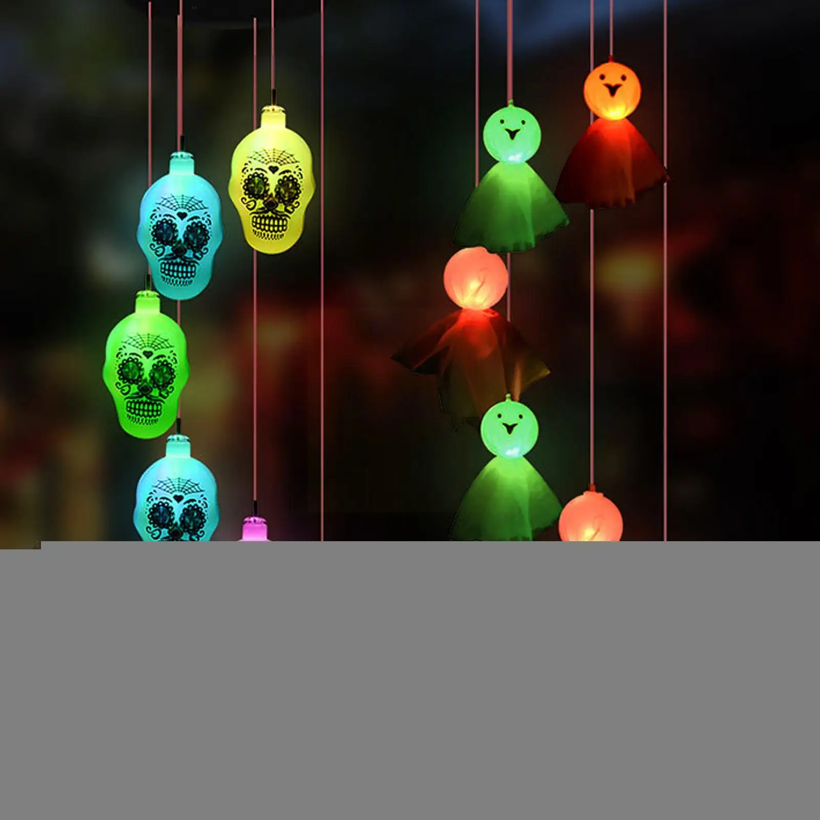 

Светодиодная подсветильник ка в виде черепа, призрака, ветра на солнечной батарее, Хэллоуин, украшение для дома, сада, балкона R4Z2