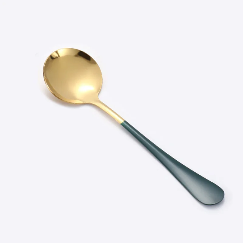 Столовая ложка из нержавеющей стали "Retro Stirring Scoop" для кофе, чая и десертов, на ужин, мороженого, арбуза, кухонной посуды, барных инструментов.