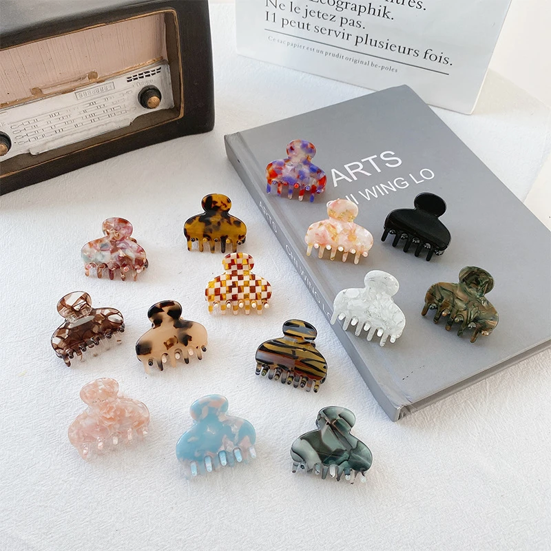 

Korean Acetate Mini Hair Claw Clip Women Hairpin Bangs Broken Hair Ponytail Shark Crab Hair Clip for Baby Girl Hair Accessories