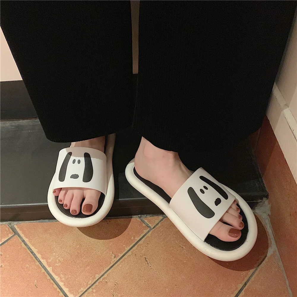 2023 Women's Slippers Summer Four Seasons Indoor Home Sandals and Slippers Cute Cartoon Cute Dog House Slippers Funny Shoes