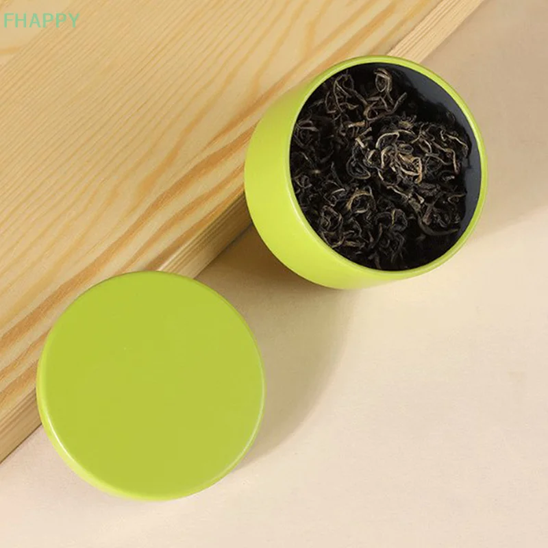 Портативная жестяная мини-коробка сплошного цвета чайная герметичная банка