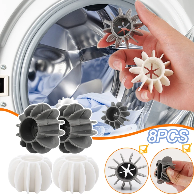 

1-8PCS Silicone Laundry Ball Clothes Hair Cleaning Tools Pet Hair Remover for Washing Machine Cat Dog Hair Catcher Laundry Ball