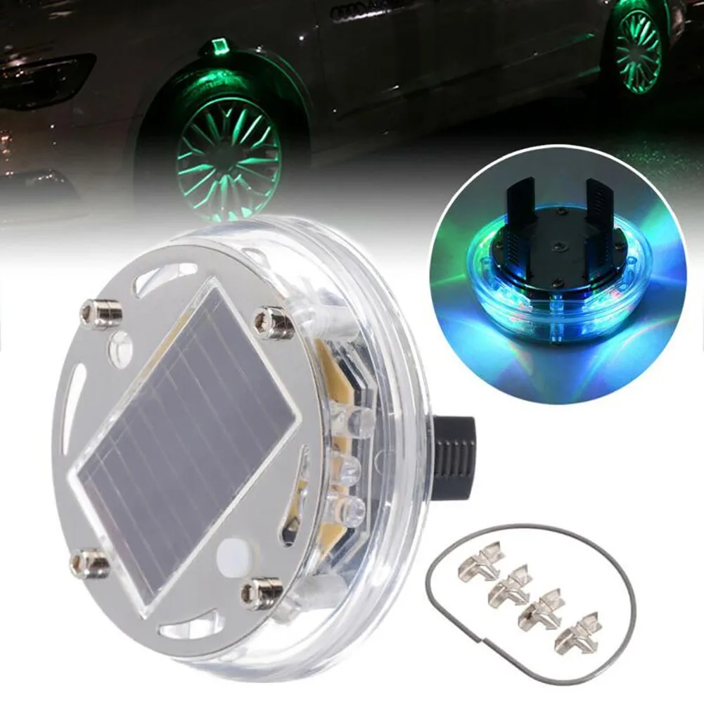 

Car RGB Solar Tire Lamp 4 Mode 12 LED Waterproof Energy Flash Wheel Tire Rim Lights for Auto Decoration Colorful Atmosphere Lamp