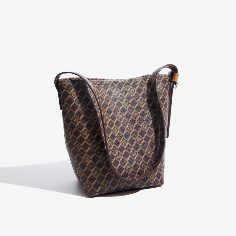 Motingsome Soft Cowhdie Minimalism Women Bucket Bag Elegant French Style Lady Large Tote Bag Luxury Thick Real Leather Bag 2023