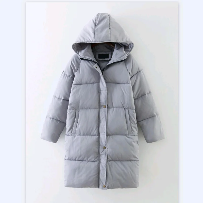 winter down 2023 new padded jacket women mid-length thick loose large size jacket women's hooded collar jacket