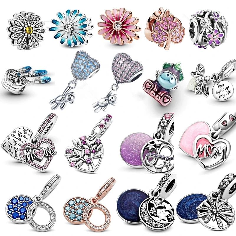 

925 Sterling Silver Jewelry Diy Designer Bangle for Pandora Kit Luxury Birthday Gifts Beads Women Charms for Bracelets Making