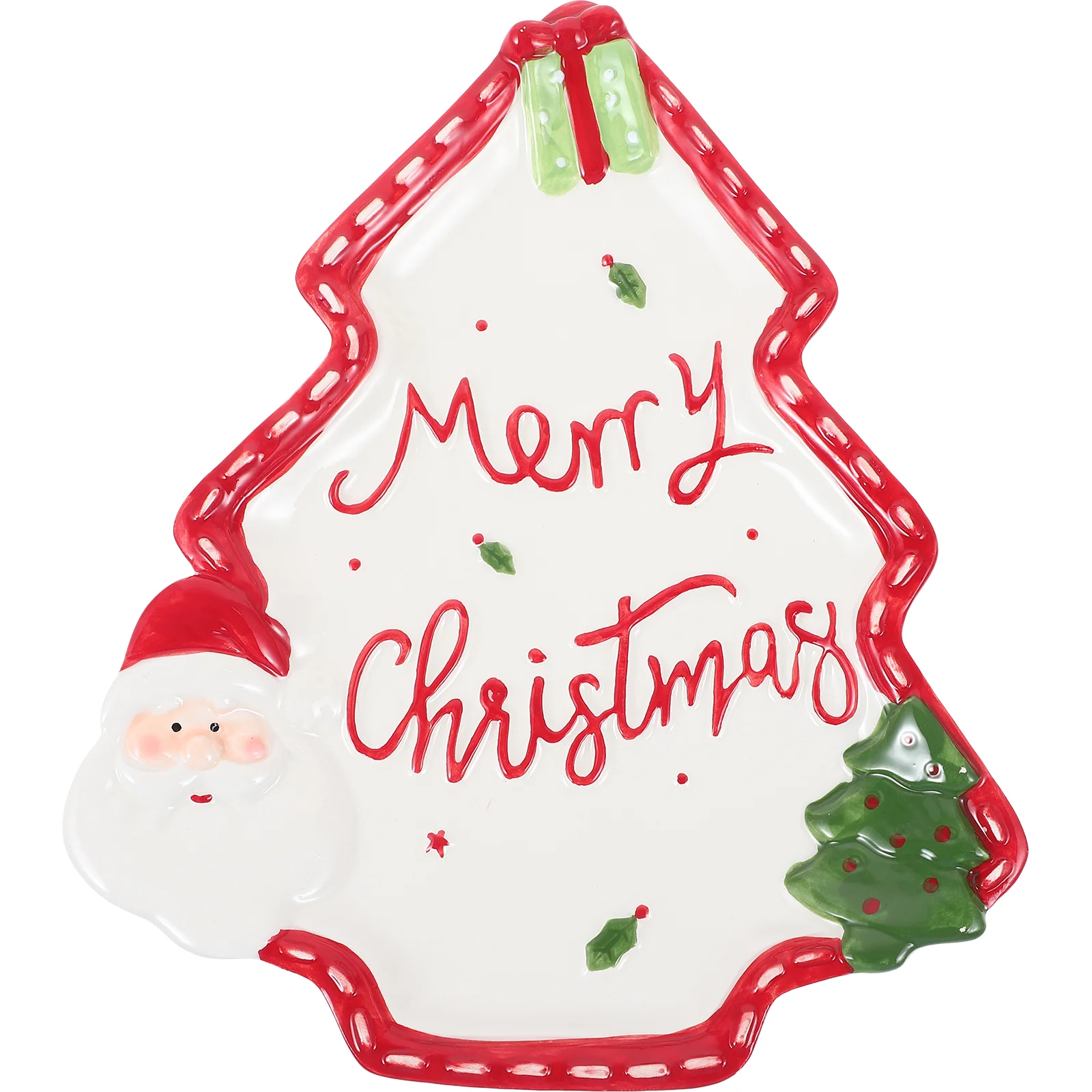 

Christmas Ceramic Plate Decorative Salad Sauce Dishes Dipping Decore Food Serving Chips Plates Dessert Condiments
