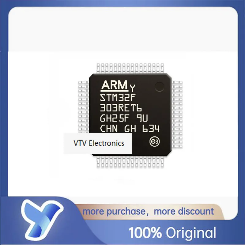 

Оригинальный новый чип интегральной схемы STM32F303RET6 LQFP64 ST IC MCU