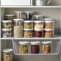 round sealed jar transparent refrigerator snack food seal preservation storage boxes grain organizer tea biscuit kitchen bottles