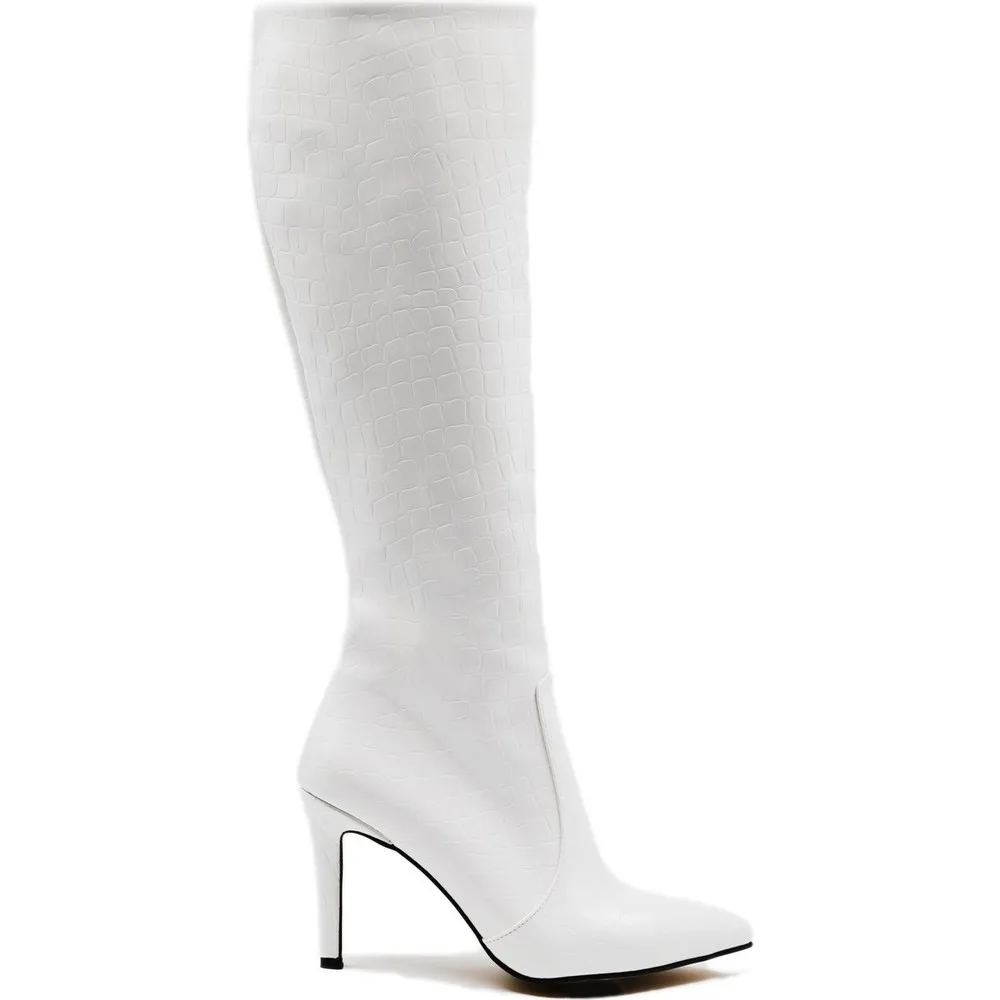 

Dorlie Leona Kroko Boots White