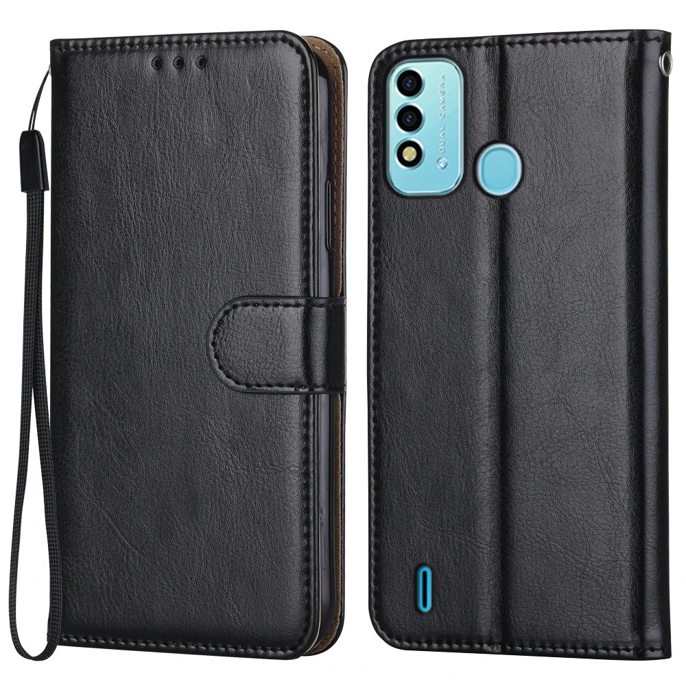 

Роскошный кожаный чехол для Itel Vision 2 S 2 s, чехол-кошелек с подставкой, простой чехол-книжка для Itel Vision2 s, специальная сумка для телефона с ремеш...