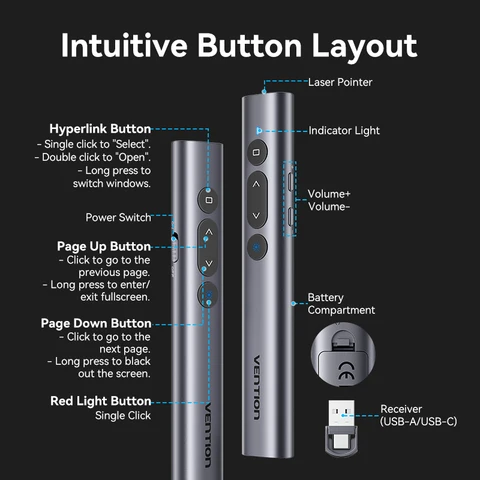 Лазерная указка Vention Presenter 100 м