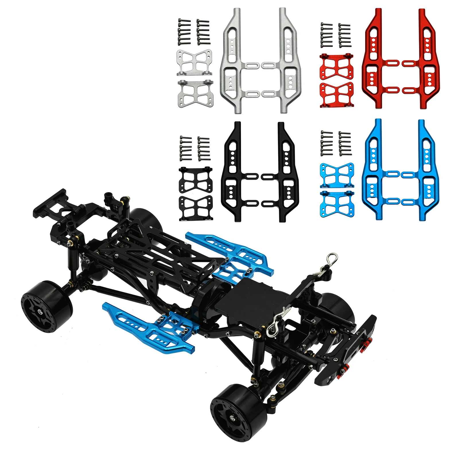 

Metal Side Pedal Set Board Step Board for Axial SCX24 AXI00002 1/24 RC Car Car Spare Parts Replacement