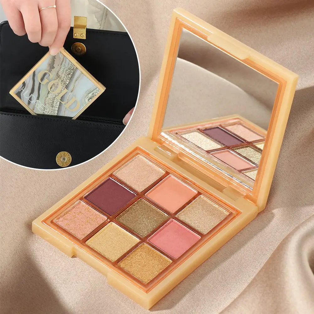 

9 Color Eyeshadow Palette Glitter Pearlescent Long Lasting Brighten Eye Pigments Eyes Makeup Cosmetics