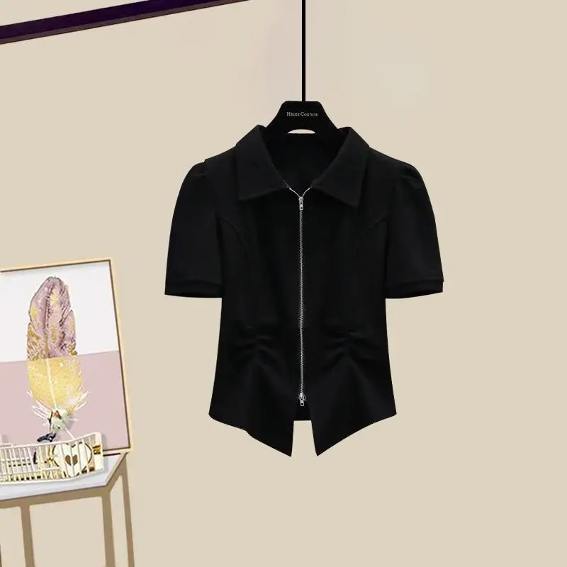 Женская хлопковая Футболка-поло с коротким рукавом И ВИНТАЖНЫЕ ДЖИНСЫ