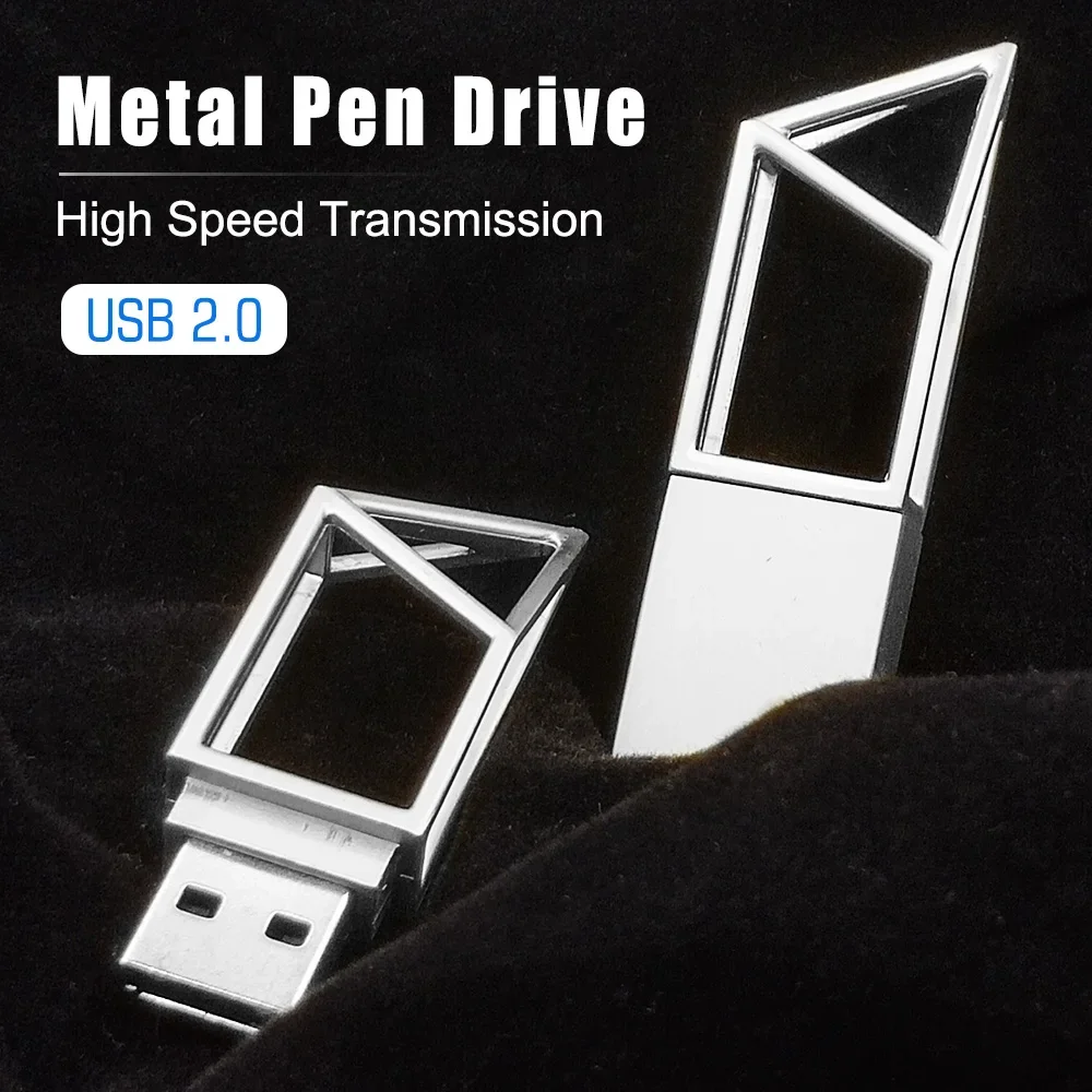 Флэш-накопитель Usb 2.0 с полым дизайном USB-накопители 64 ГБ 32 металлическая карта
