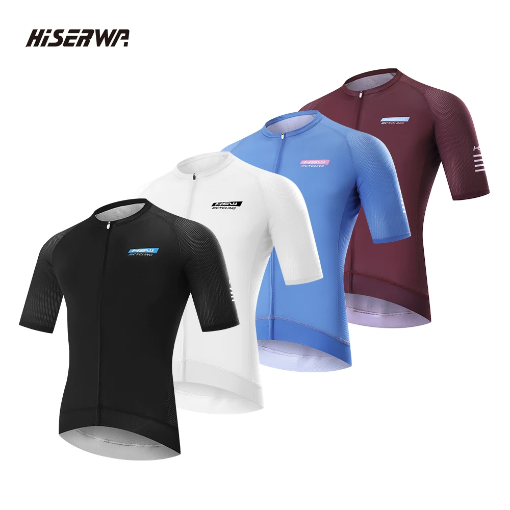 HISERWA велосипедный трикотаж с короткими рукавами Pro Team MTB одежда для шоссейного