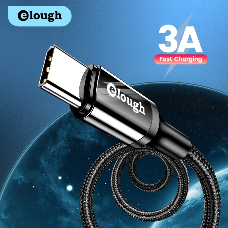 

Elough USB Type C Fast Charging Cable 1M 2M 3M For Samsung 21 20 Xiaomi Huawei 3A Fast Charging USB C Mobile Phone Charger Cord