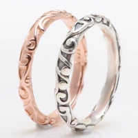 authentic 925 sterling silver rose gold regal band rings for women wedding party europe pandora jewelry