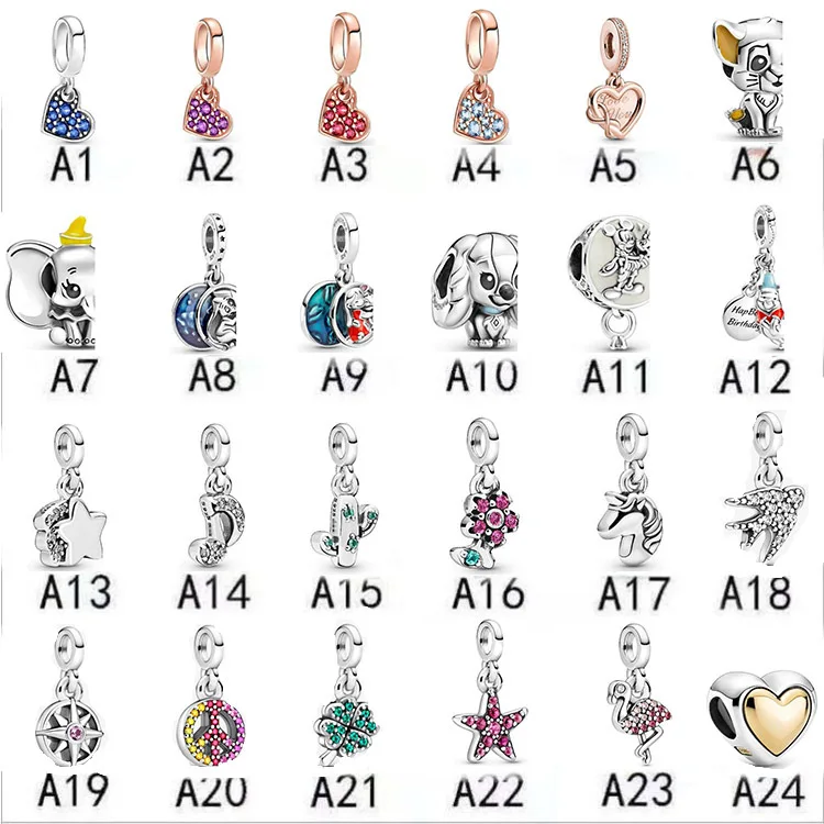 

100% Silver Color charms ME Small Charm Dumbo Beads Charms fit Original Pandora Beads Bracelet silver jewelry
