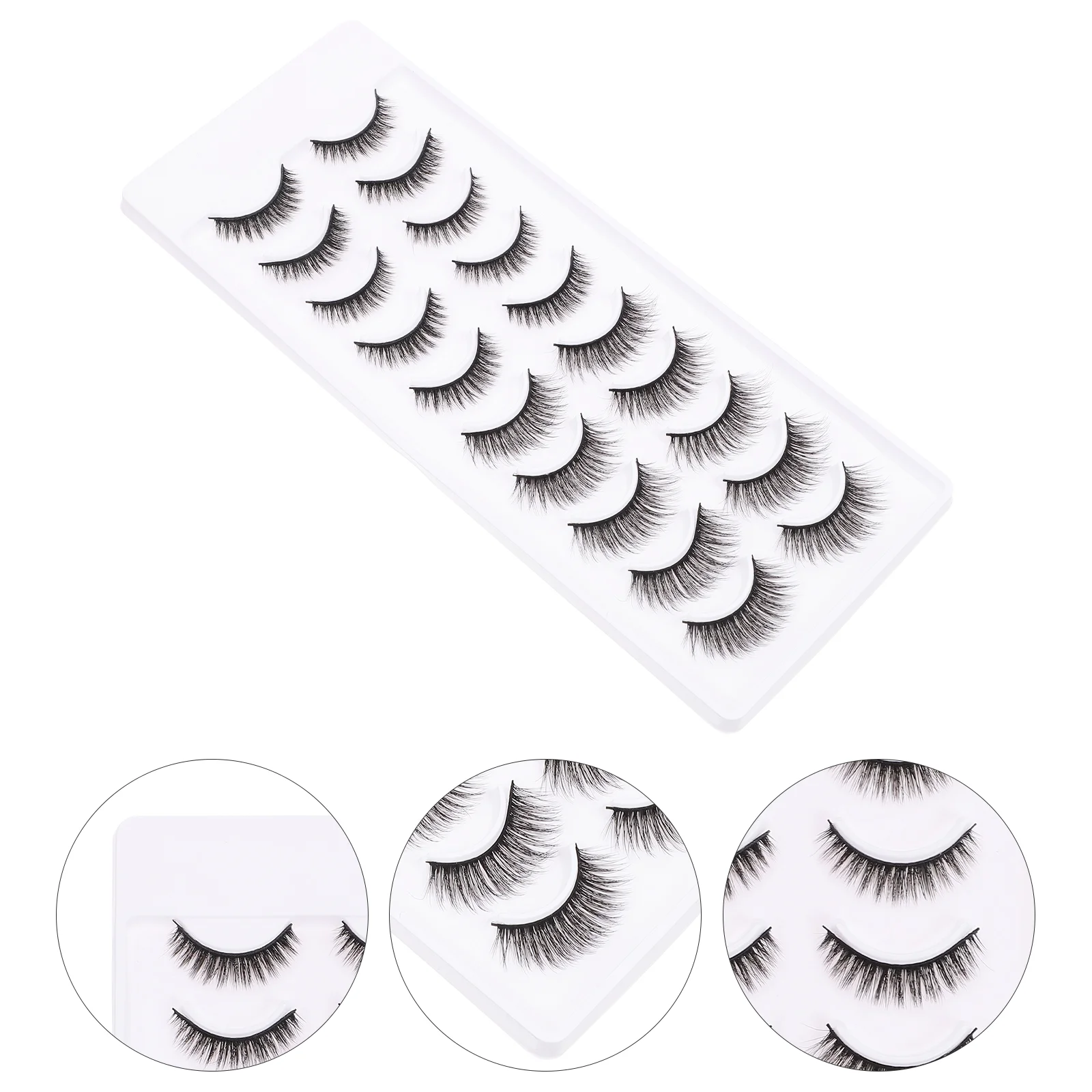 

10 Pairs Fake Eyelashes Reusable Eyelashes Natural Segmented False Eyelashes Makeup Accessory