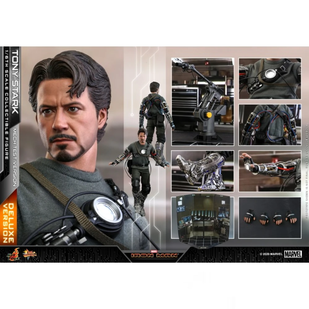 

In Stock Hot Toys HT 1/6 Scale MMS582 Deluxe Re-release Iron Man Toni Stark Debug Deluxe Edition Collectible Action Figure Toys