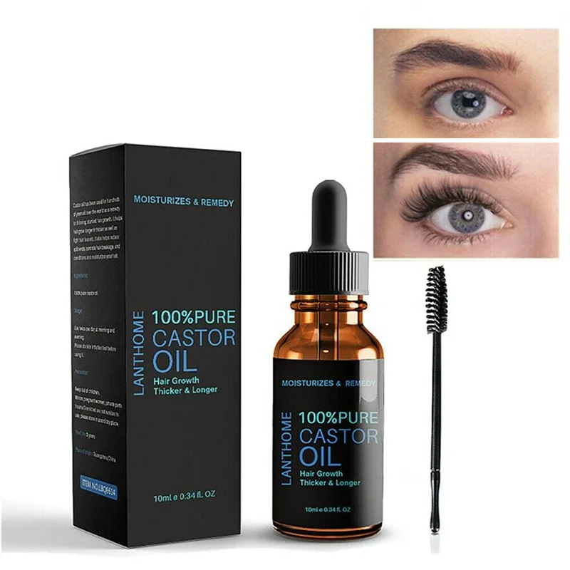 

New Natural Castor Oil for Eyelash Growth Enhancer Agent Eye Lash Lifting Eyelashes Longer Thicker Eyebrow Grow Extension Serum