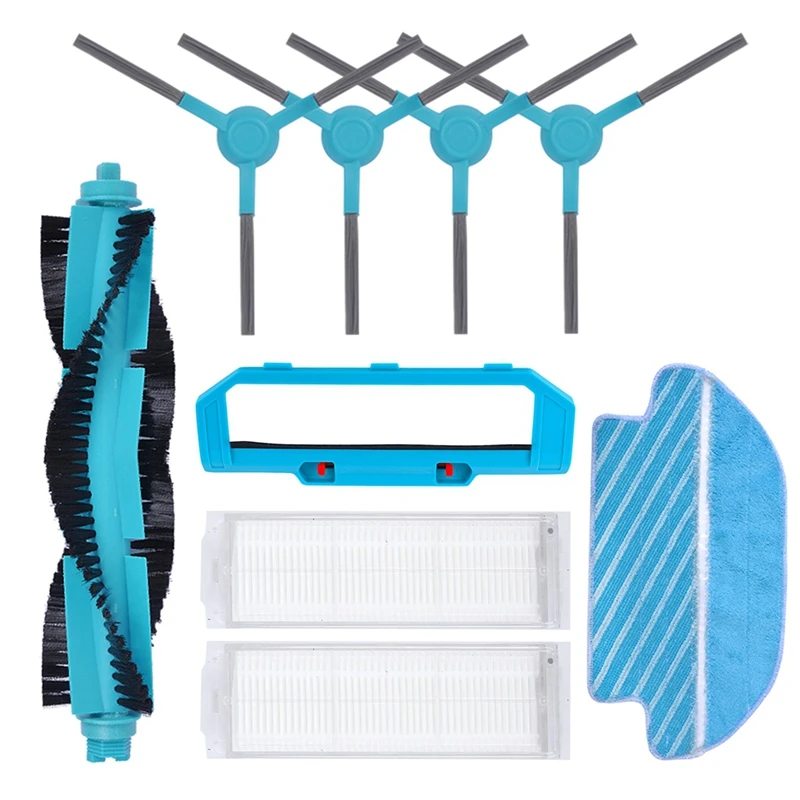 

Main Brush Side Brush HEPA Filter Replacement Accessories Compatible For Conga 3490 Robotic Vacuum Cleaner