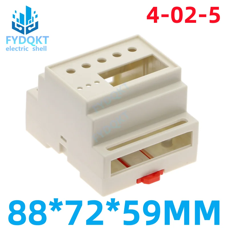 

1PC DIN Rail PLC Fire detection instrument Electrical Shell Barrier Isolation Module Instrument Case ABS Plastic Box 4-02-5