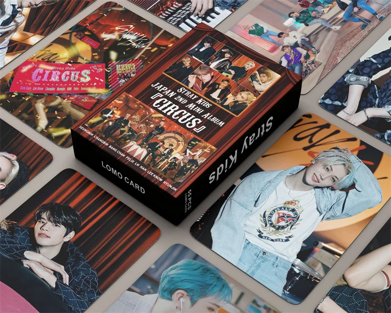 

55Pcs/Set StrayKids CIRCUS Postcards New Album High Quality HD Double Side Lomo Cards Print Photo Cards Fans Gifts