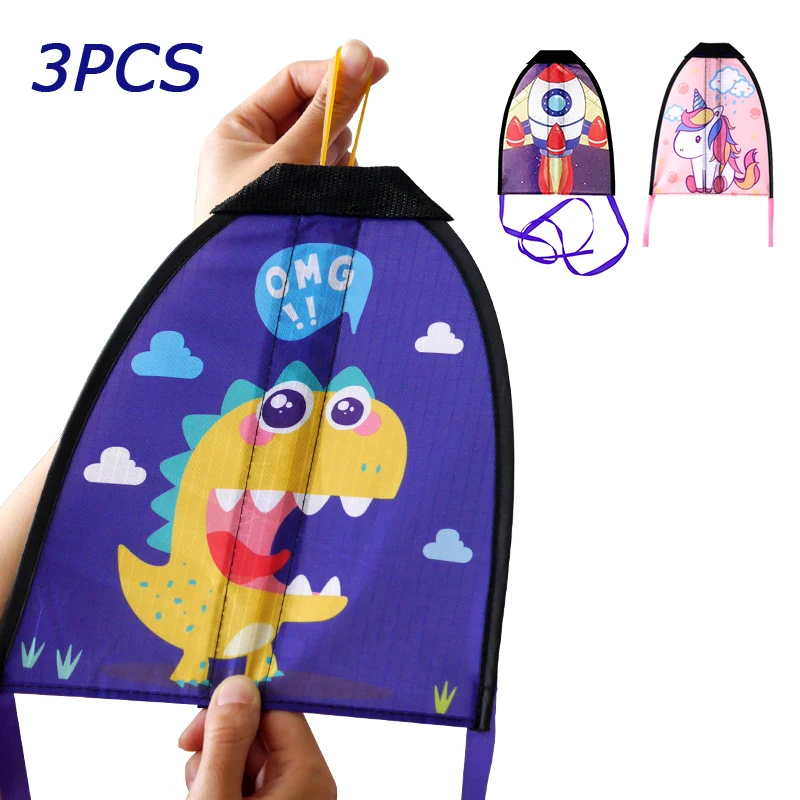 

3 Pcs Children's Thumb Ejection Kite Cute Mini Slingshot Kite Funny Outdoor Sports Toys for Kids Boys Small Flying Kite