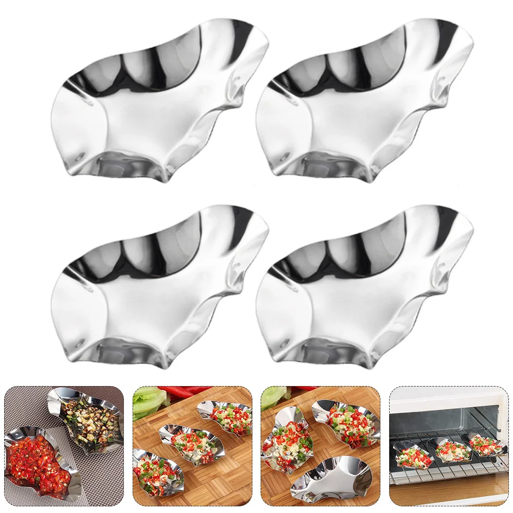 

Oyster Serving Dish Pan Grilling Tray Sauce Dishes Bowl Saucers Miniseafood Trays Soy Lemons Container Sugar Vinegar Plate