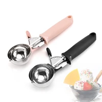 ice cream spoon stainless steel tools cookie scoop spring handle kitchen sticks mashed potatoes watermelon accessories gift
