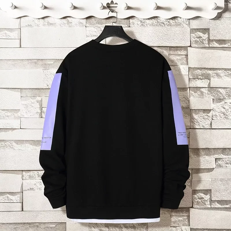

Sweatshirt Men 2020 Autumn Solid Hip Hop Streetwear Pullovers Hoodies Mens O-Neck Harajuku Sweatshirts Letter Printing