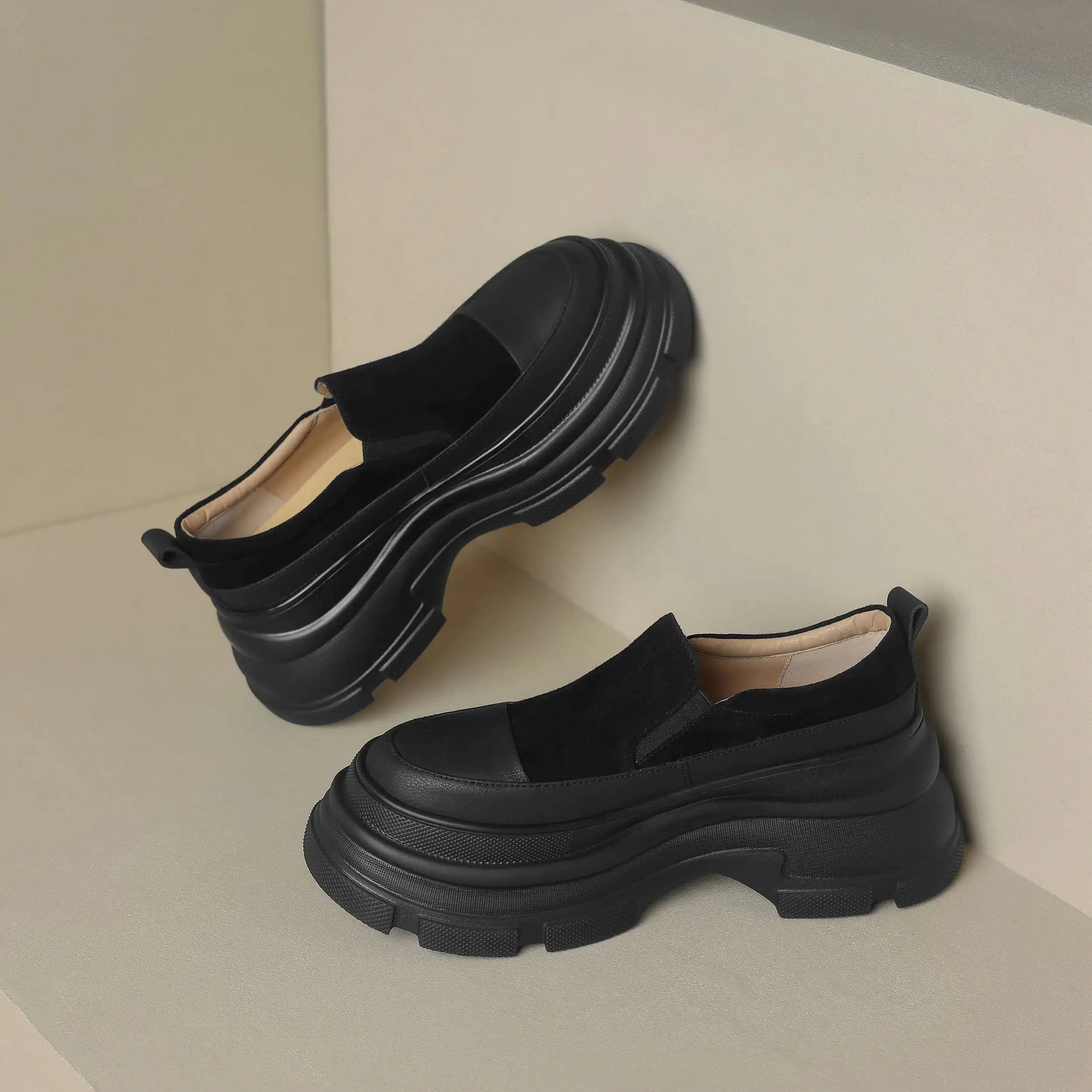 Lanxuryee обувь из коровьей кожи на высоком каблуке платформе для отдыха Весенняя