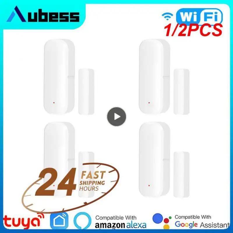 

1/2PCS Tuya WiFi Smart Door Sensor Door Open Closed Detectors Smart Home Security Protection Alarm System Smart Life APP Control