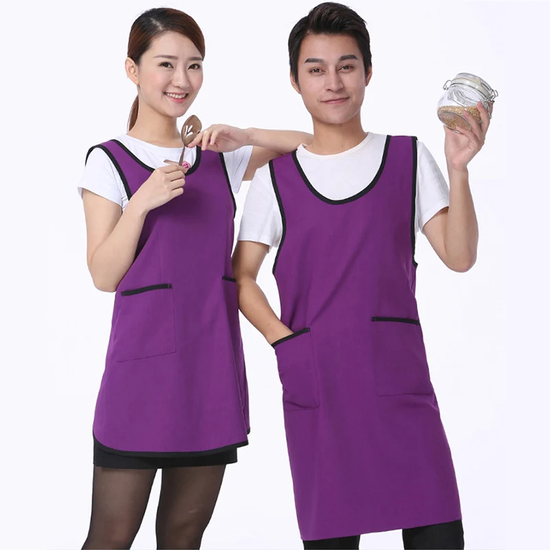 

Women Men Cooking Kitchen Apron Cross Back Barbecue Baking Cleaning Chef Waitress Bib Restaurant Nail Coffee Shop Pinafore