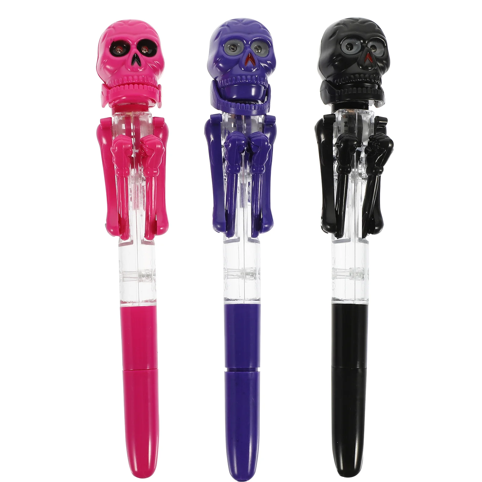 

3 Pcs Shine Halloween Ballpoint Pen Child Childrens Toys Stationery Plastic Writing