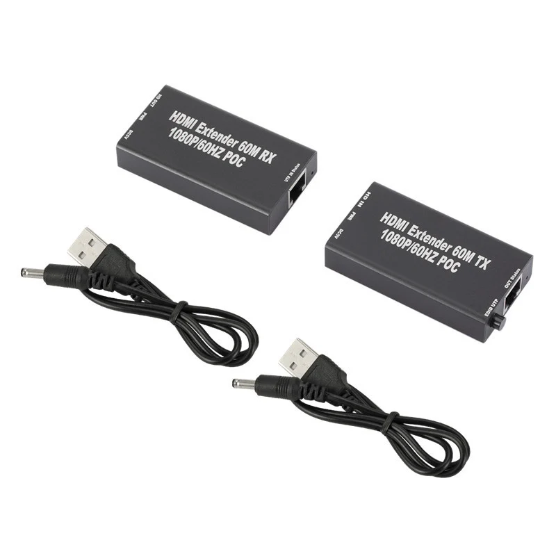 HDMI к RJ45 удлинитель сетевого кабеля повторитель одиночный Cat5E/6 сетевой сигнал 1080P