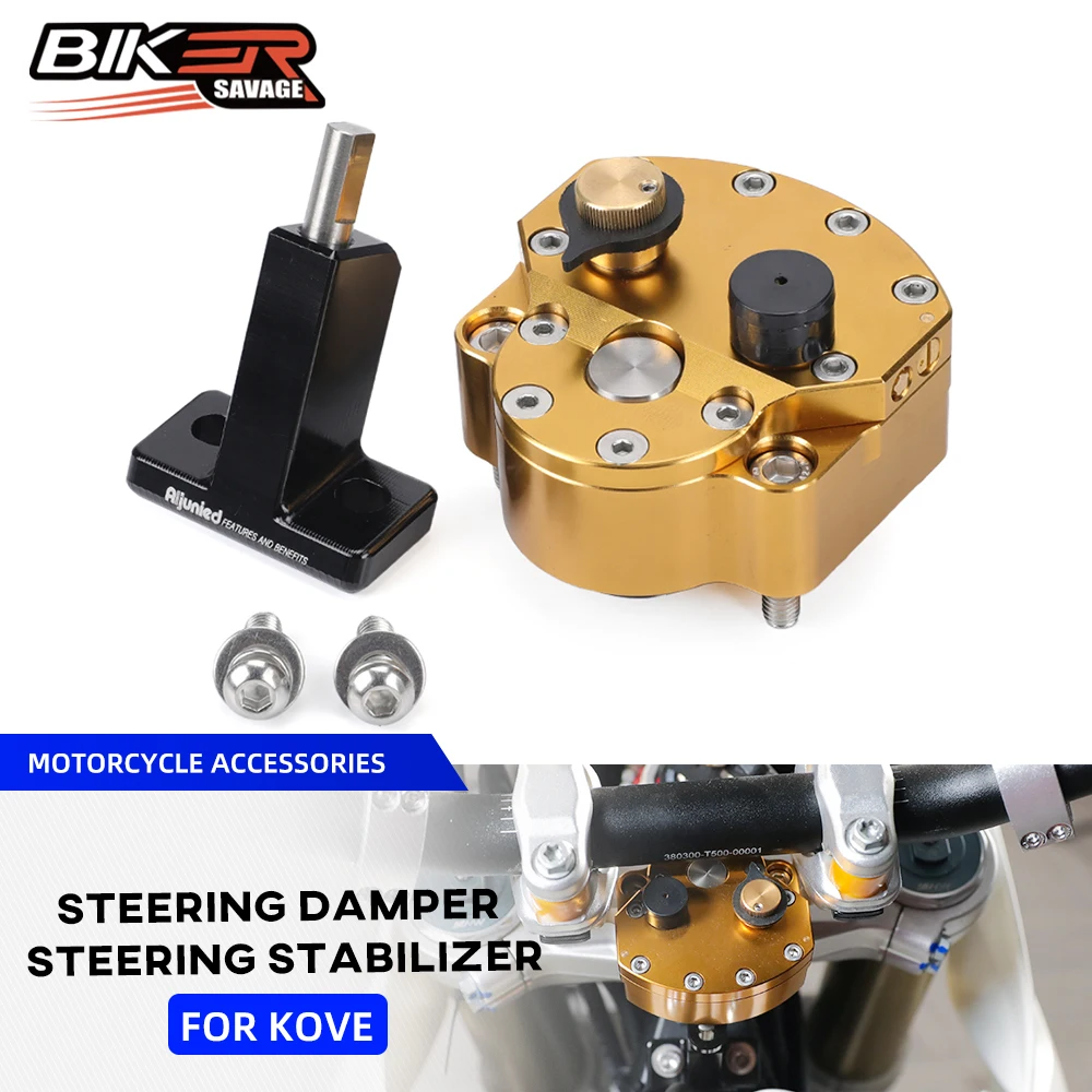 

Steering Damper Stabilizer With Mount Bracket For KOVE 450 Rally 2023-2024 Motorcycle Accessories CNC Reversed Safety Control