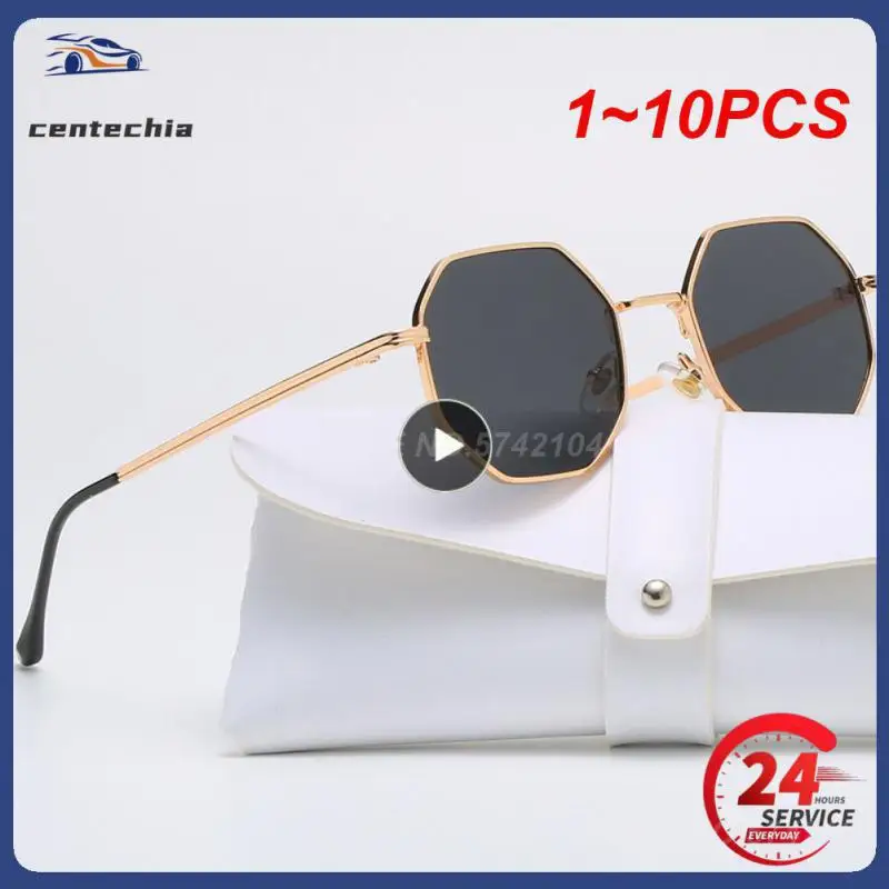

Небольшие квадратные солнцезащитные очки для мужчин и женщин, поляризационные зеркальные линзы, для вождения, модные очки с металлической оправой, 1-10 шт.