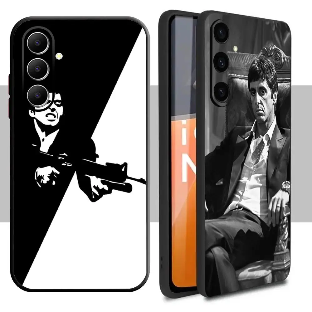 Фото Чехол для телефона Tonny Montana Scar-face с классическим узором для Samsung Galaxy S25 S24 S23 S22 S21 S20 Plus Ultra Note20, мягкий черный №3