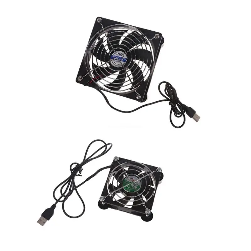 Фото 80 мм/120 мм USB Power Cooling Fan для беспроводного маршрутизатора Компьютерный кулер Вентилятор Прямая поставка №2