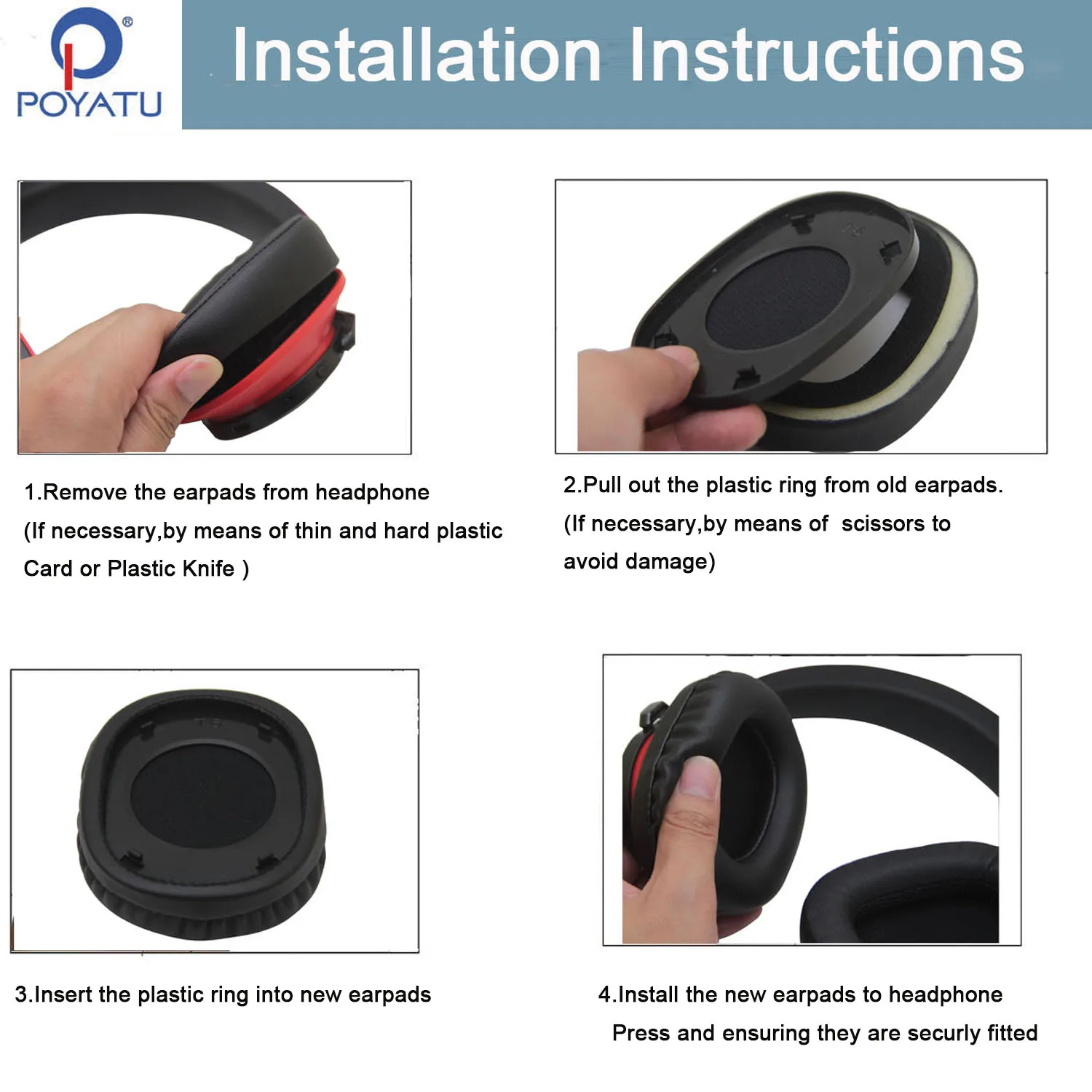 Сменные амбушюры DIY для наушников Panasonic RP-HD601N, RP-HD605N, RP-HD805N, HD605N, чехлы-накладки, вкладыши (art.: 3920d9b2802bc) - 3920d9b2802bc